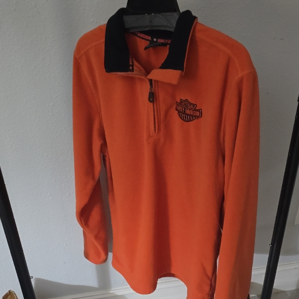 Harley-Davidson Orange and Black Pullover